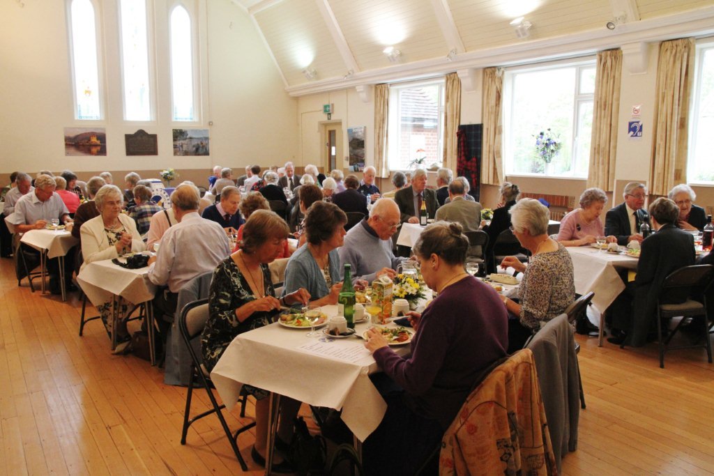 substantial lunch enjoyed by 60 old and new members